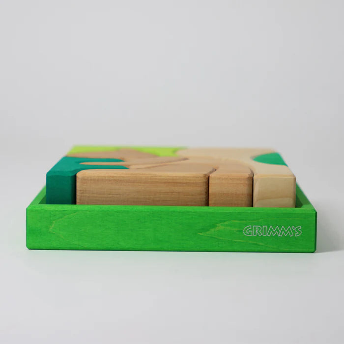 GRIMMS houten bouwset groen eekhoorn 1 jr+