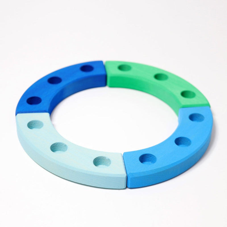 GRIMMS jaarring klein blauw groen 22 cm