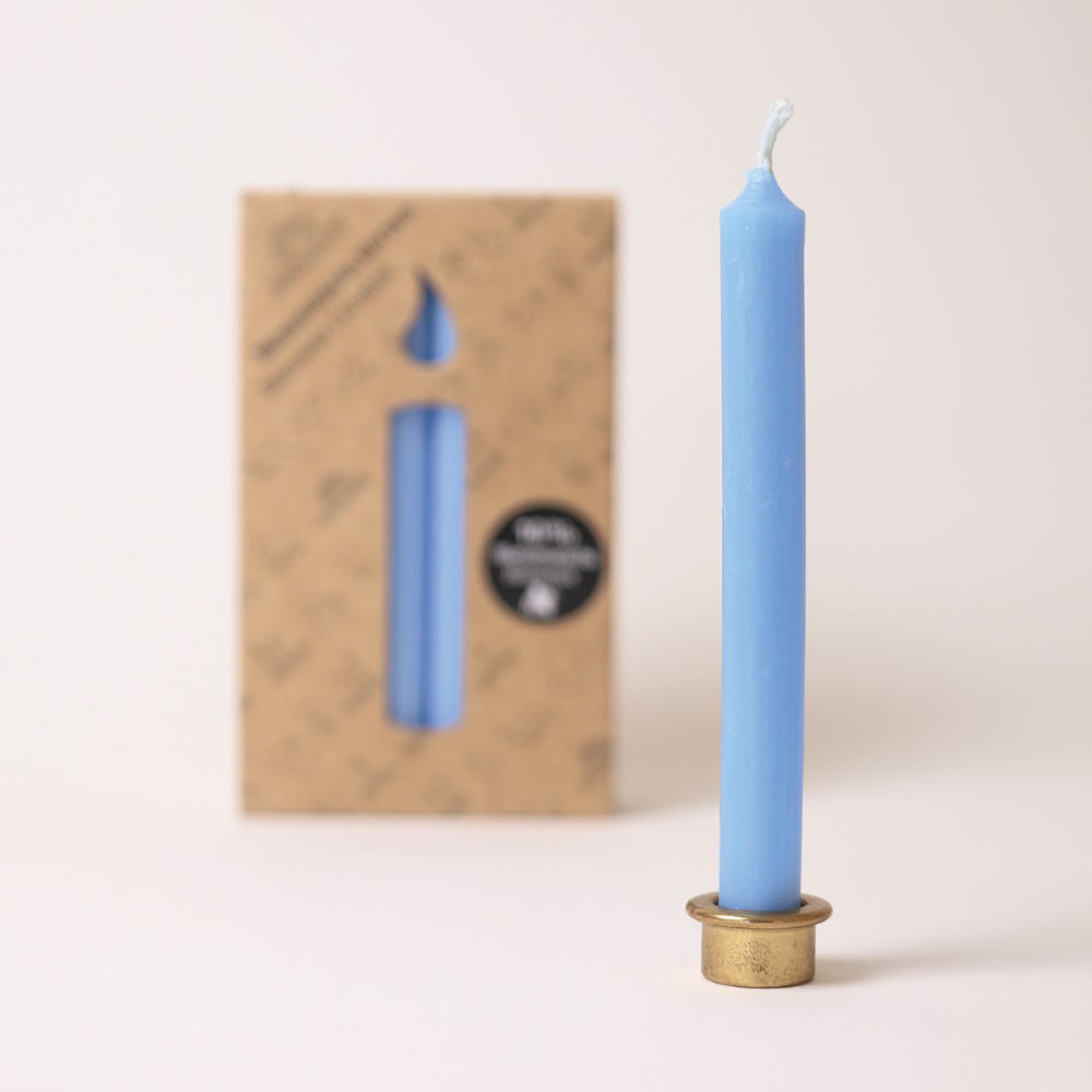 GRIMMS jaarring kaarsen bijenwas 10% blauw 12 stks