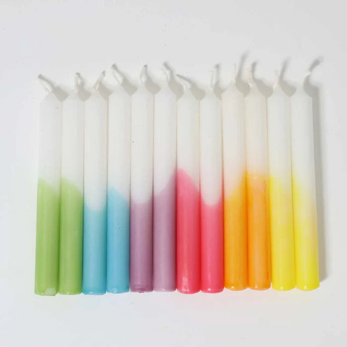 GRIMMS jaarring kaarsen regenboog 12 stks 4048565053006