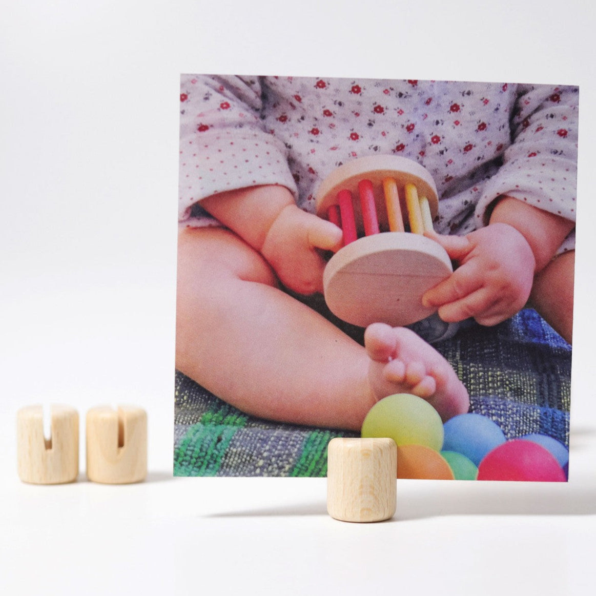 GRIMMS jaarring kaartenhouder naturel 10 stks04000