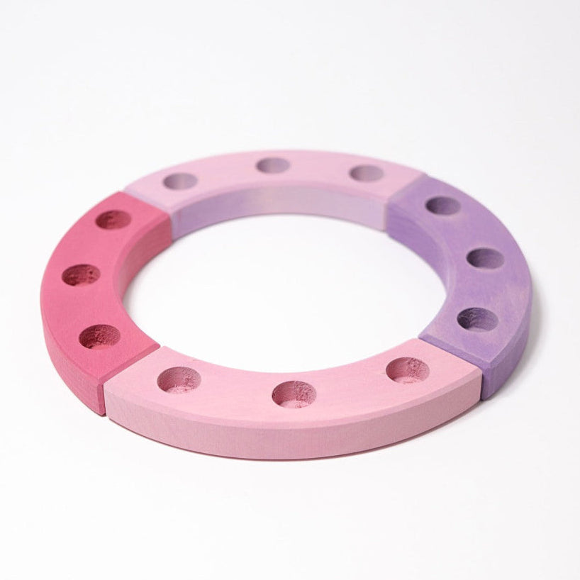 GRIMMS jaarring klein roze violet 22 cm