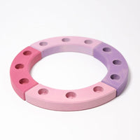 GRIMMS jaarring roze violet 22 cm 0212