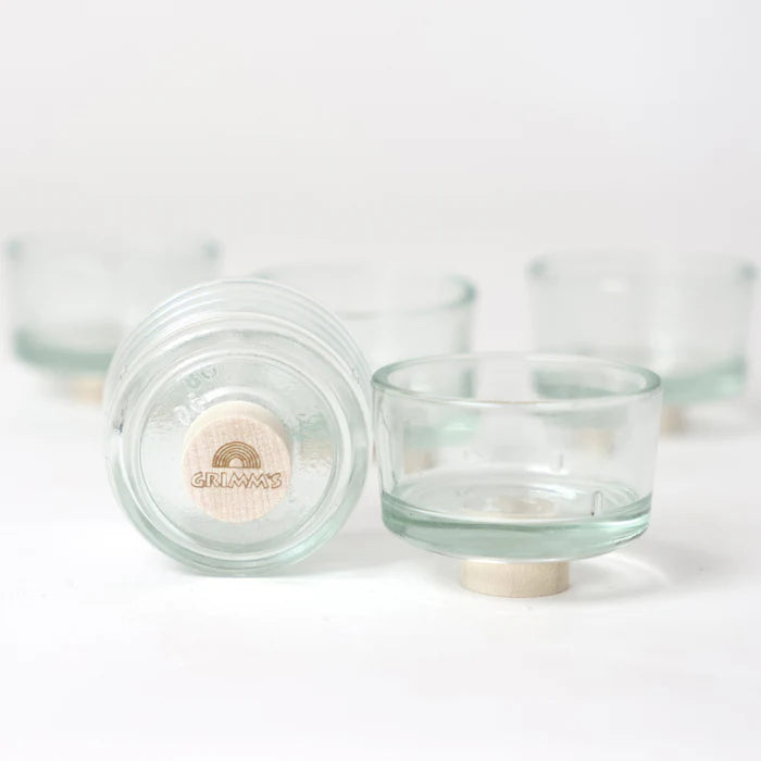 GRIMMS jaarring waxinelicht houder glas