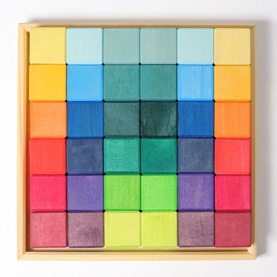 GRIMMS mozaiek blokkenset regenboog classic 1 jr+