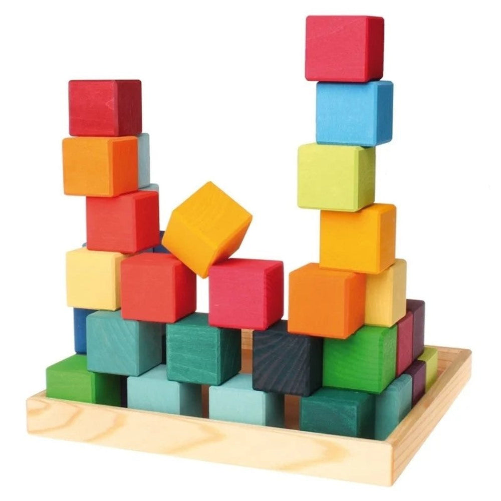 GRIMMS mozaiek blokkenset regenboog classic 1 jr+ 43110