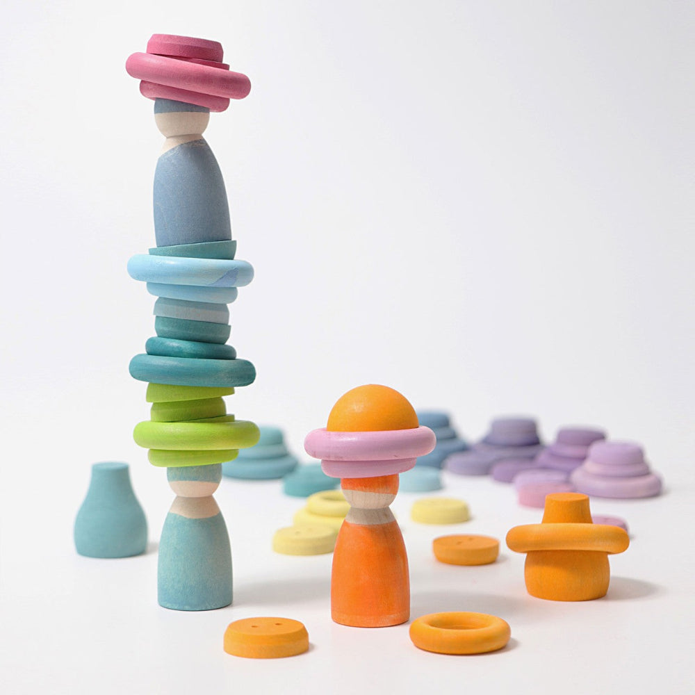 GRIMMS ringen regenboog pastel 3 jr+10163c