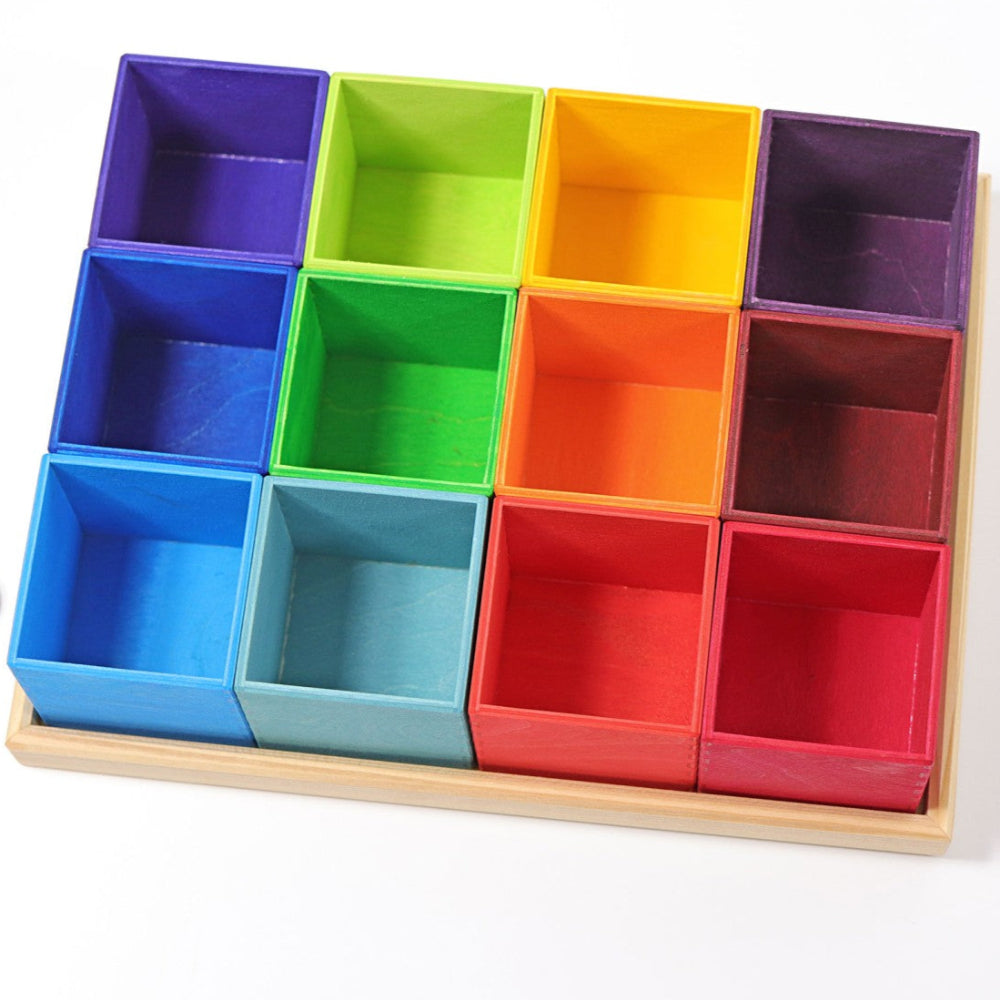 GRIMMS sorteerbak regenboog groot 3 jr+