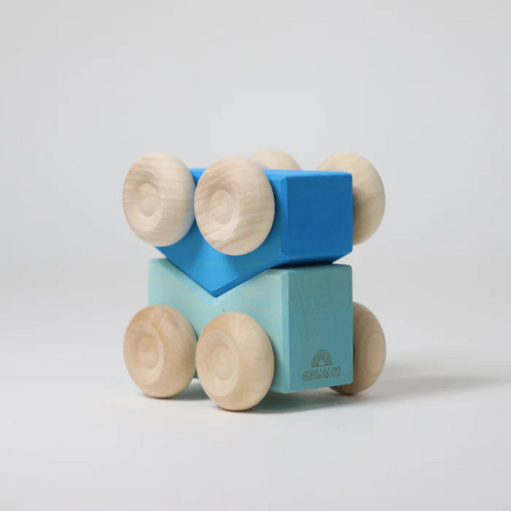 GRIMMS stapel auto's blauw 0 mnd+