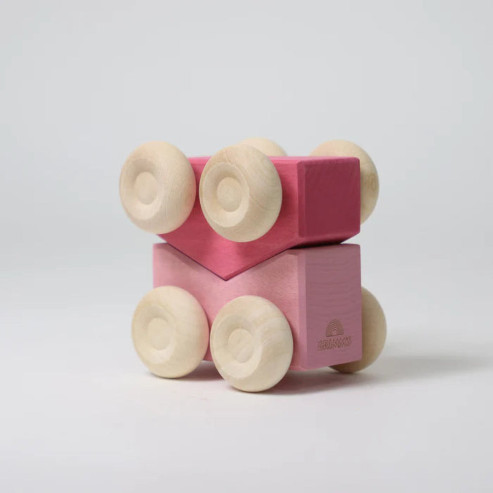 GRIMMS stapel auto's roze 0 mnd+