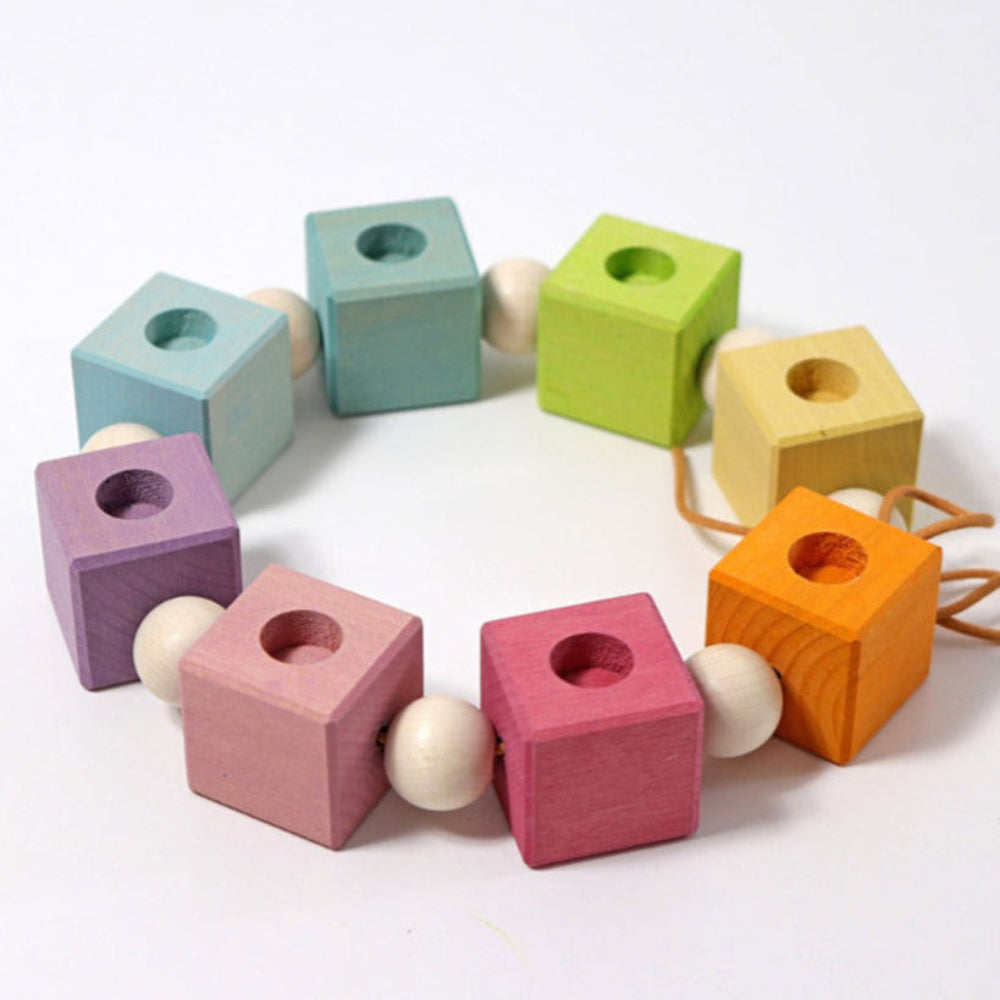 GRIMMS verjaardagsring blokken pastel 30 cm