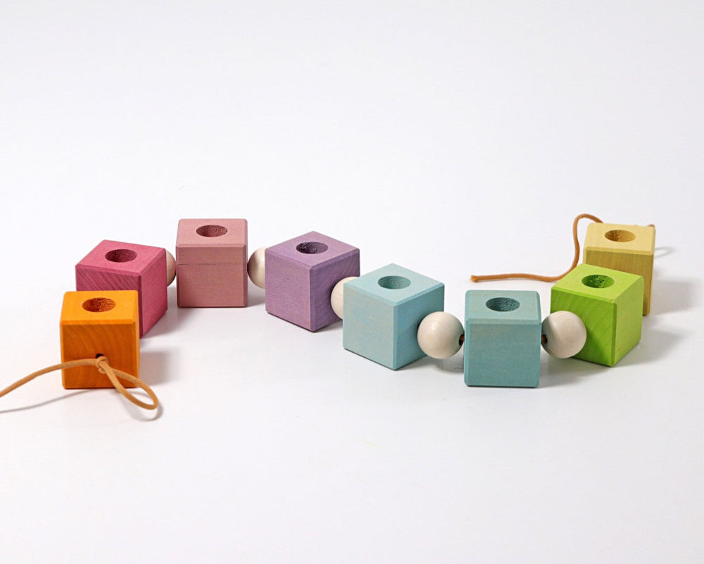 GRIMMS verjaardagsring blokken pastel 30 cm 01781