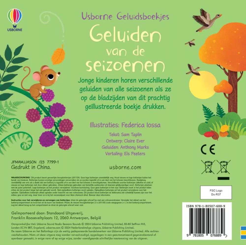 Geluiden van de seizoenen - geluidenboek 6 mnd+ kopen