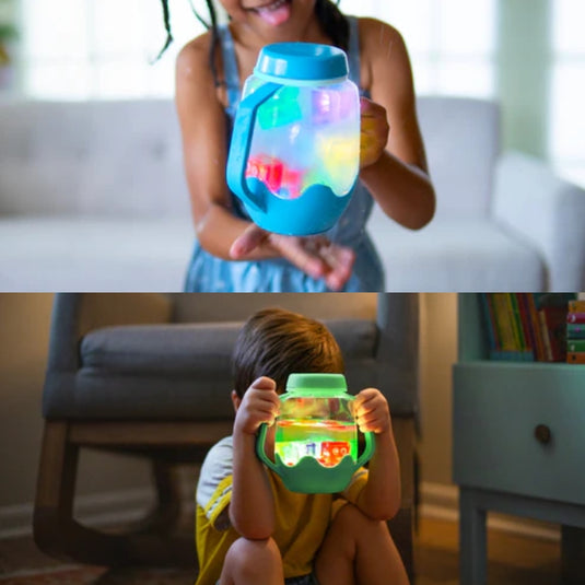 Glo Pals sensory play jar blauw 18 mnd+