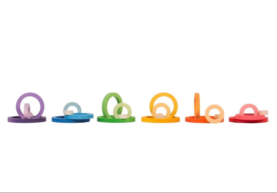 Grapat regenboog nest ringen 20 stks 3 jr+ 8436580871198
