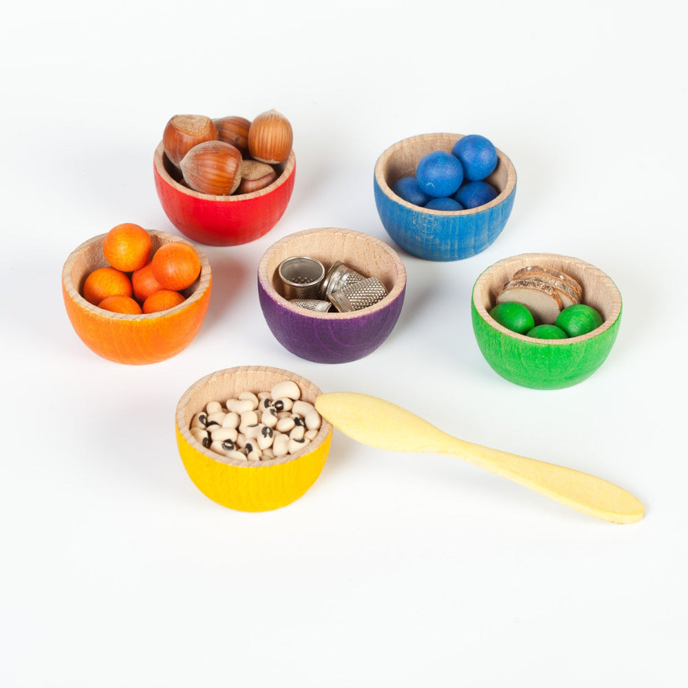 Grapat 6 regenboog bakjes met 36 knikkers 3 jr+ 8436580870078