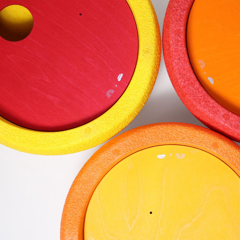 GRIMMS x Stapelstein Rolling Discs Warm Classic Hout