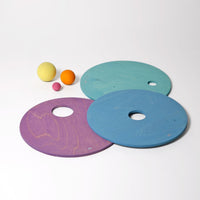 Grimms x Stapelstein Rolling Discs Cool Pastel 6 stks