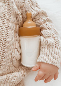 HEVEA glazen flessen brede hals slow flow 150 ml 0 mnd+