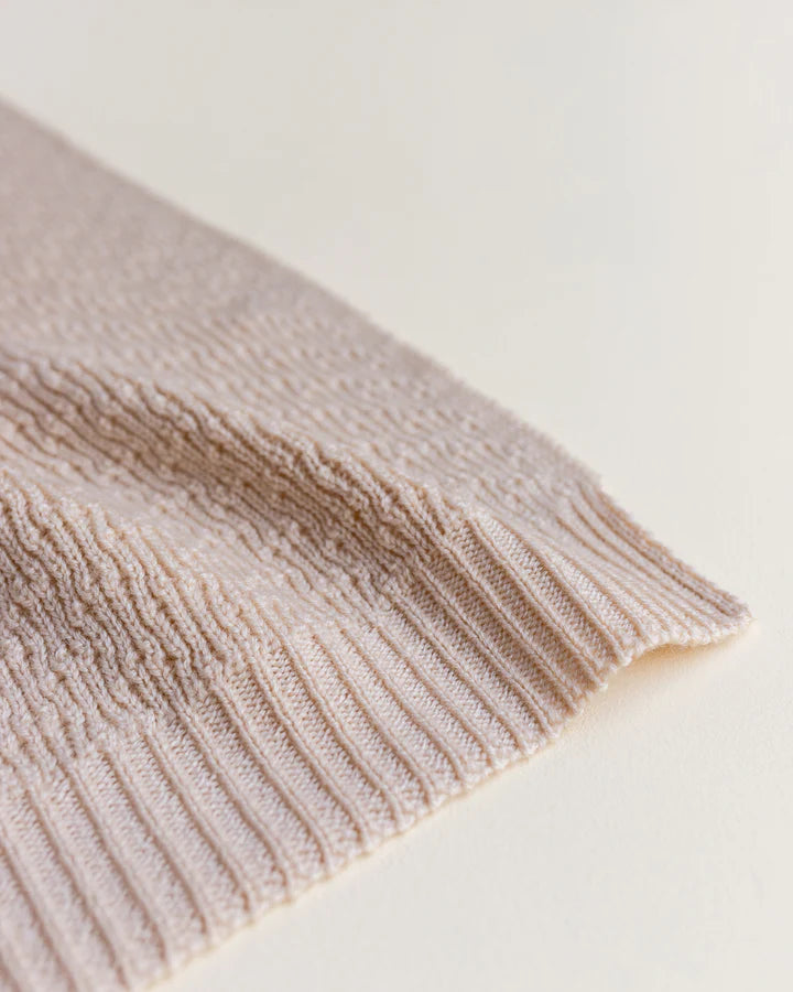 HVID deken Dora oat 100% merino wol, fine Italian