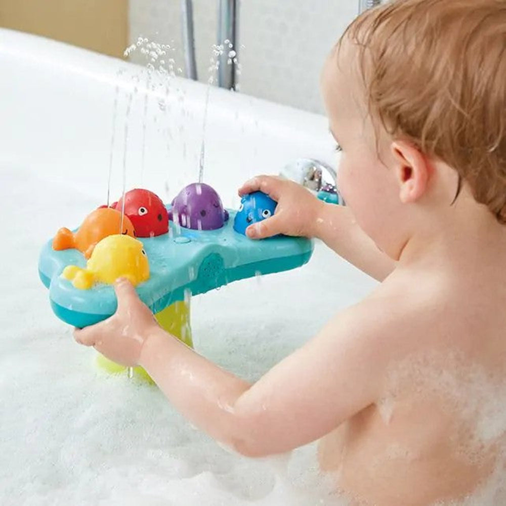 Hape badspeelgoed muzikale fontein Walvis 18 mnd+E0218b