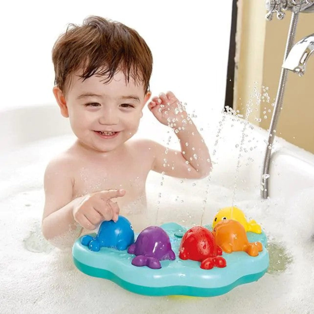 Hape badspeelgoed muzikale fontein Walvis 18 mnd+E0218c