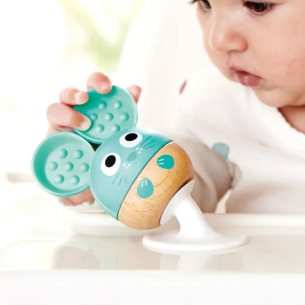 Hape bijtspeeltjes met rammelaar met zuignap 0 mnd+ 6943478046566