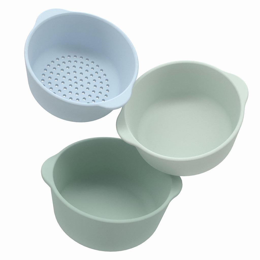 Inspire my play nesting bowl set green blue 6 mnd+