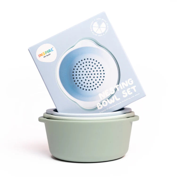 Inspire my play nesting bowl set green blue 6 mnd+ kopen