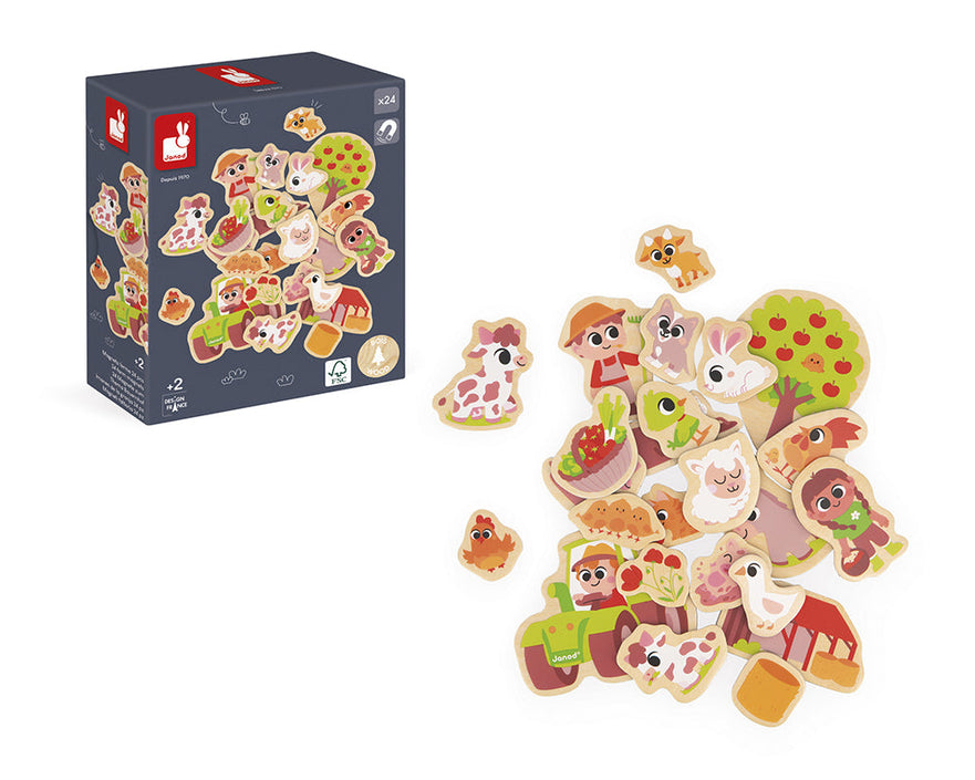 JANOD magneten De Boerderij 2 jr+ / 24 stks3