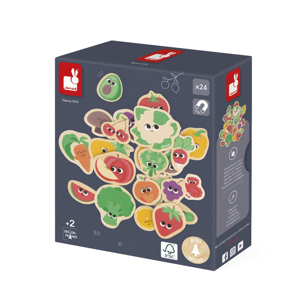 JANOD magneten Groente en Fruit 2 jr+ / 24 stks kopen