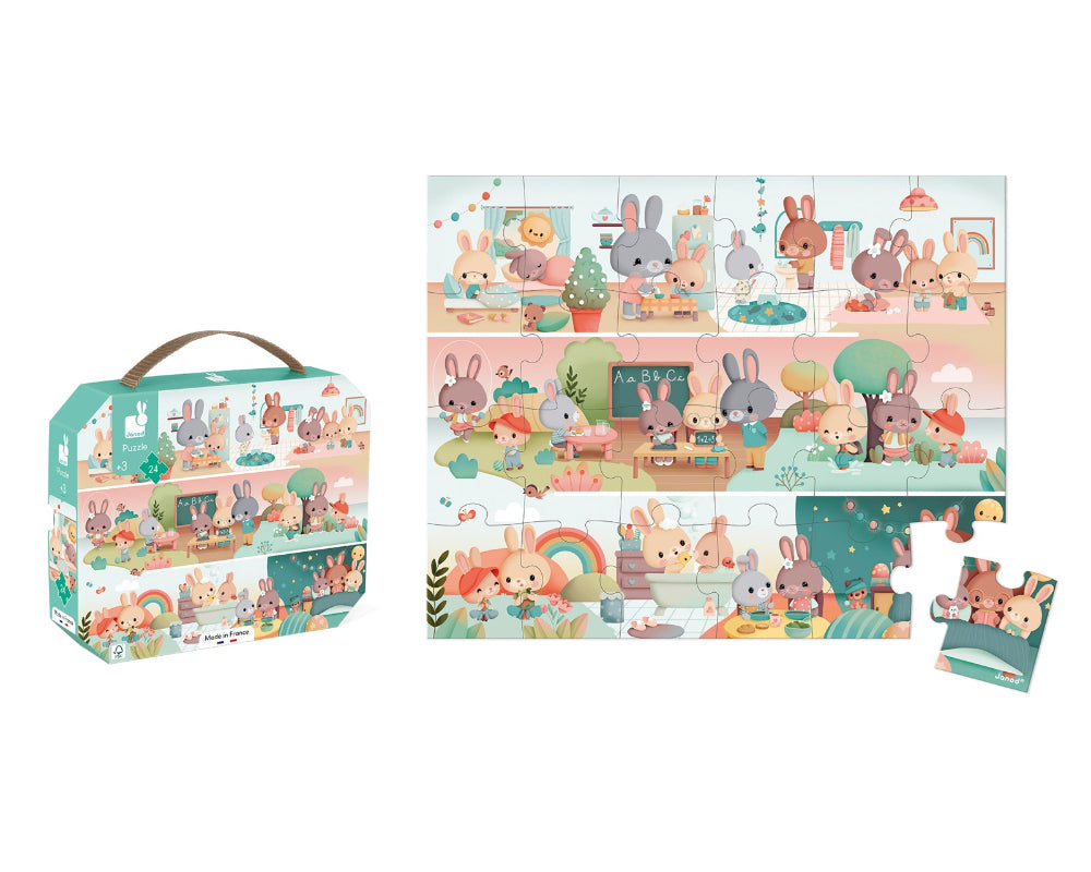 JANOD puzzel Een lange dag 3 jr+/ 24 stks kopen