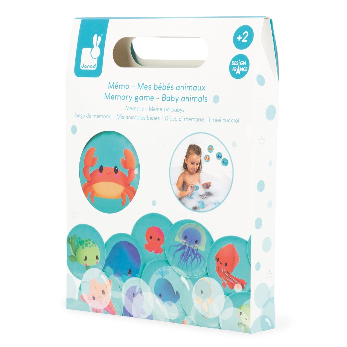 JANOD badspeelgoed memory Baby dieren 2jr+