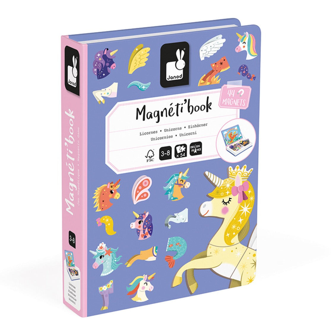 JANOD magneetboek eenhoorns 3jr+