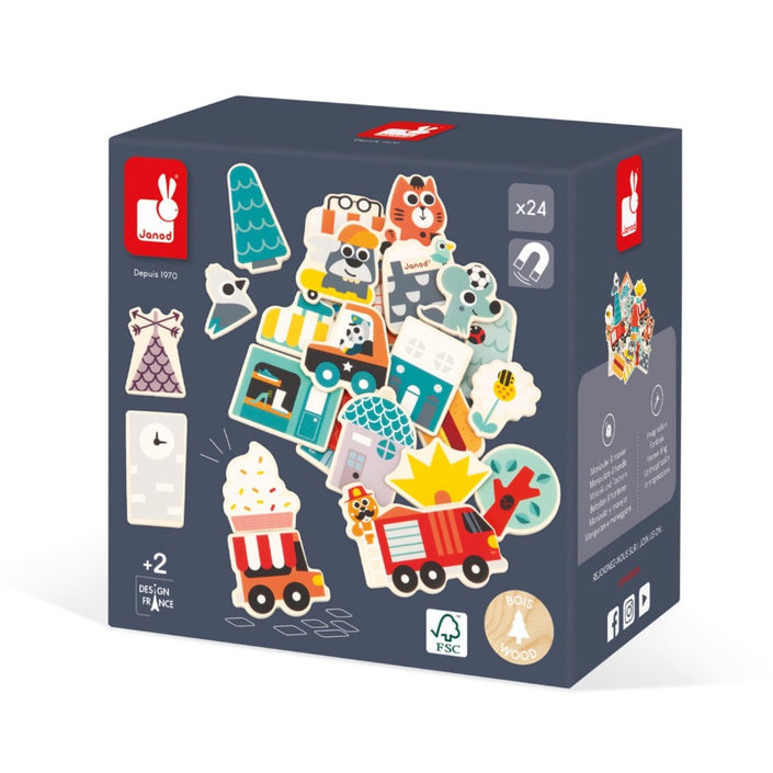 JANOD magneten stad 2 jr+ / 24 stks