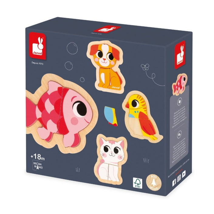 JANOD puzzel huisdieren 18 m+ / 2-3-4-5 stks