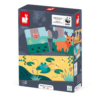 JANOD x WWF puzzel spoorzoeken 2 jr+ / 10 x 3 stks