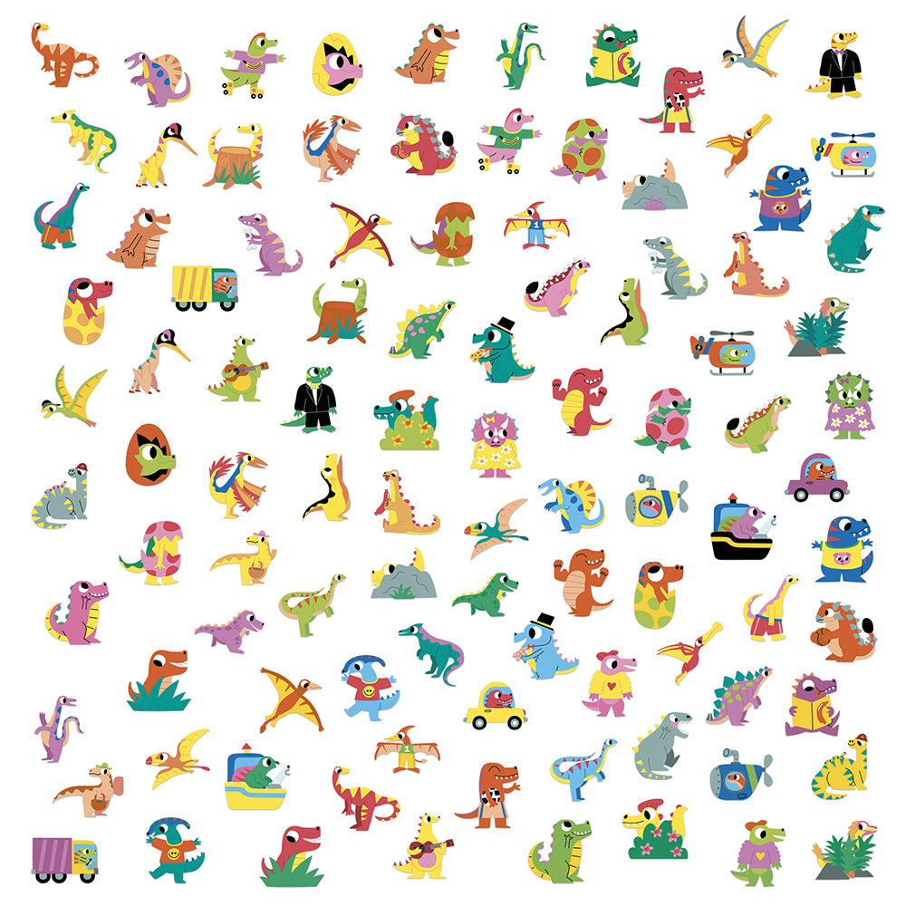 JANOD stickers Dino 100 stks 3 jr+ 119189