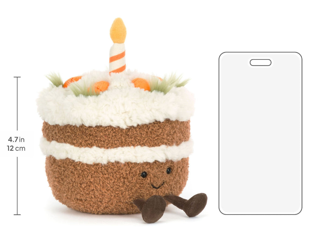 Jellycat knuffel Amuseables Carrot Cake Polyester + PE-korrels