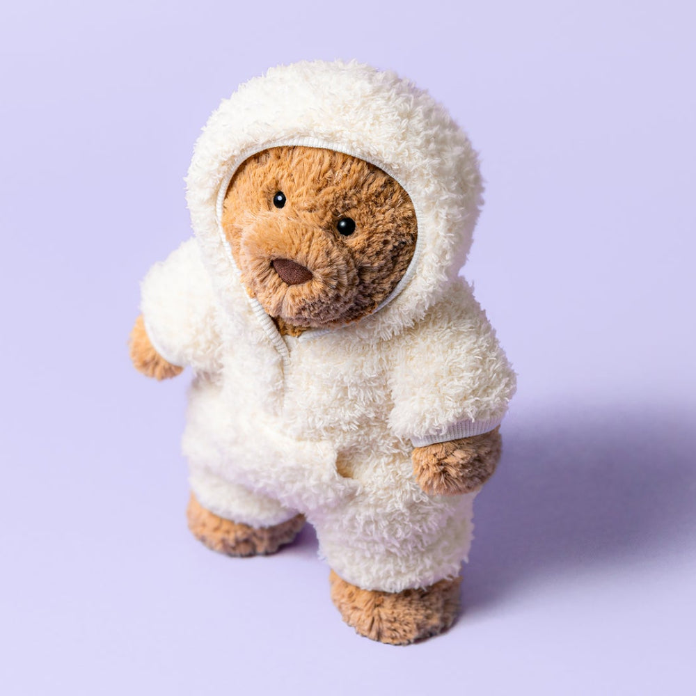 Jellycat knuffel Bartholomew Bear all-in-one outfit