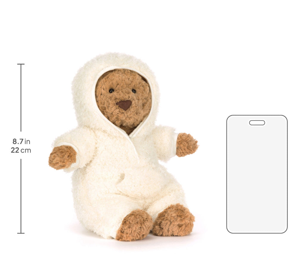 Jellycat knuffel Bartholomew Bear all-in-one outfit