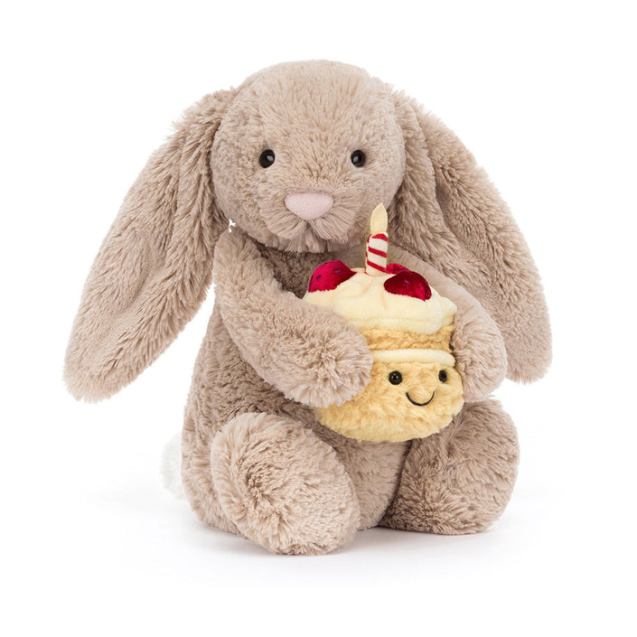 Jellycat knuffel Bashful Beige Bunny Birthday2