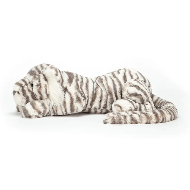 Jellycat knuffel Sacha Snow Tiger little b