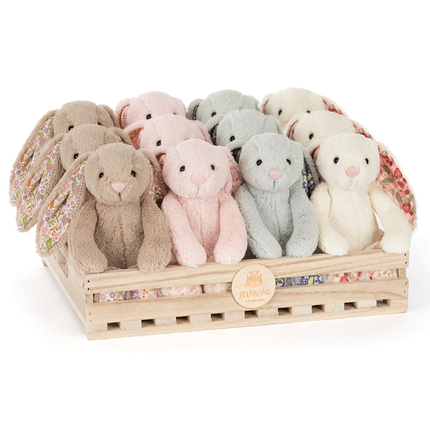 Jellycat knuffel blossom bunny blush cherry small 100% polyester