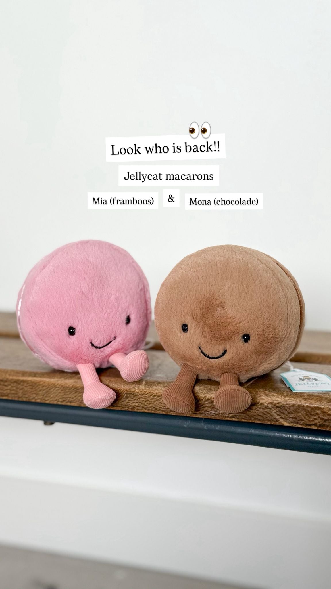 Jellycat knuffel Amuseables Mia Macaron framboos