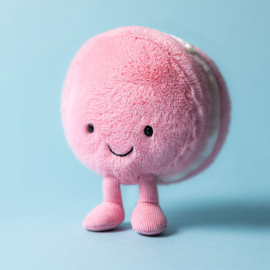 Jellycat knuffel Amuseables Mia Macaron framboos