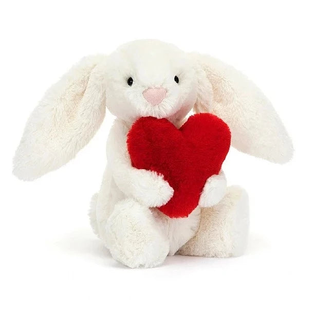 Jellycat knuffel Bashful Red Love Heart bunny small