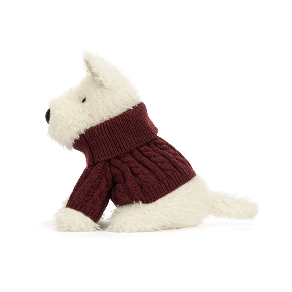 Jellycat knuffel Munro Scottie Dog Winter Jumper