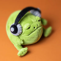 Jellycat knuffel Ricky Rain Frog Headphones atmos