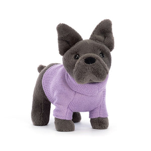 Jellycat knuffel Sweater French Bulldog purple